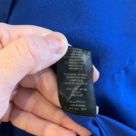 Halston  Vintage Women's Size 4 Blue Fit-and-Flare Mini Dress Boat Neck - Picture 5 of 6